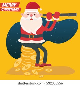 Santa claus concept design,clean vector