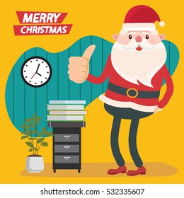 Santa claus concept design,clean vector