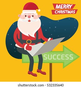 Santa claus concept design,clean vector