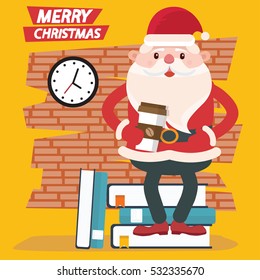Santa claus concept design,clean vector