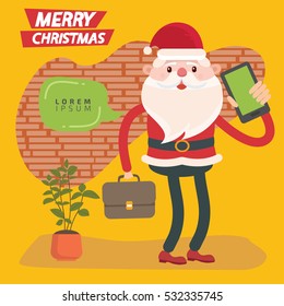 Santa claus concept design,clean vector