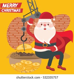 Santa claus concept design,clean vector