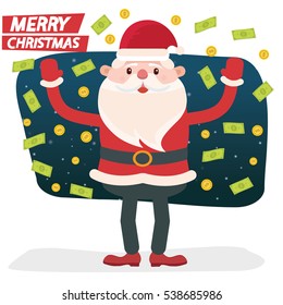 Santa claus concept design,clean vector