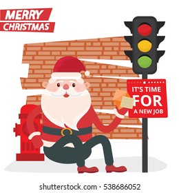 Santa claus concept design,clean vector