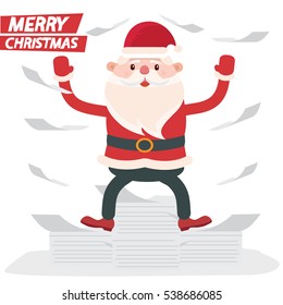 Santa claus concept design,clean vector
