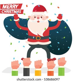 Santa claus concept design,clean vector