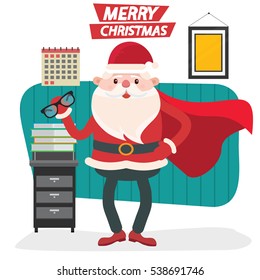 Santa claus concept design,clean vector