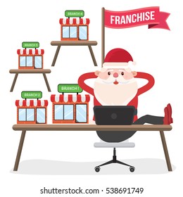 Santa claus concept design,clean vector