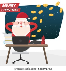 Santa claus concept design,clean vector