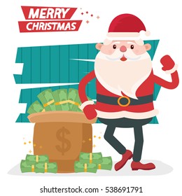 Santa claus concept design,clean vector
