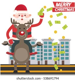 Santa claus concept design,clean vector