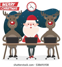 Santa claus concept design,clean vector