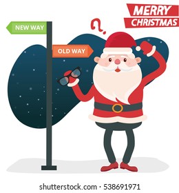 Santa claus concept design,clean vector