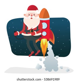 Santa claus concept design,clean vector