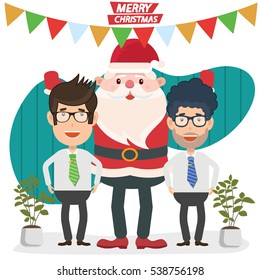 Santa claus concept design,clean vector