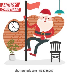 Santa claus concept design,clean vector