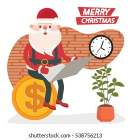 Santa claus concept design,clean vector