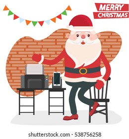 Santa claus concept design,clean vector