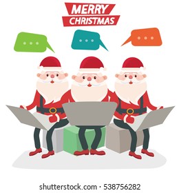 Santa claus concept design,clean vector
