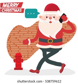 Santa claus concept design,clean vector
