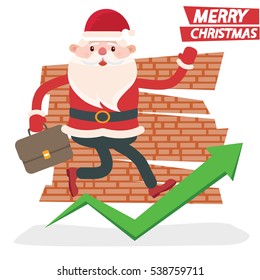 Santa claus concept design,clean vector