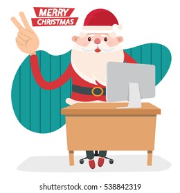 Santa claus concept design,clean vector