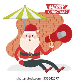 Santa claus concept design,clean vector