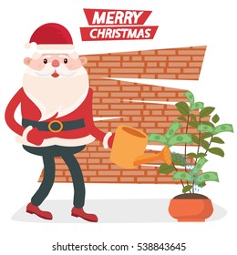 Santa claus concept design,clean vector