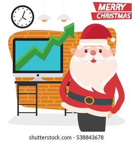 Santa claus concept design,clean vector