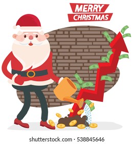 Santa claus concept design,clean vector