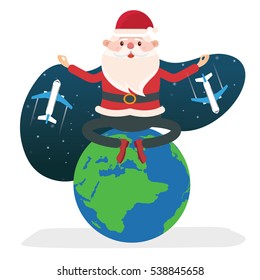 Santa claus concept design,clean vector