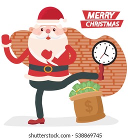 Santa claus concept design,clean vector