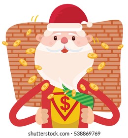 Santa claus concept design,clean vector