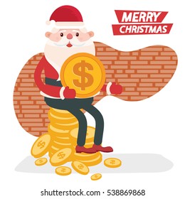 Santa claus concept design,clean vector