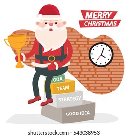 Santa claus concept design,clean vector