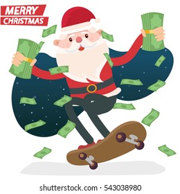 Santa claus concept design,clean vector