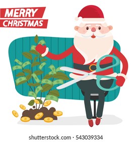 Santa claus concept design,clean vector