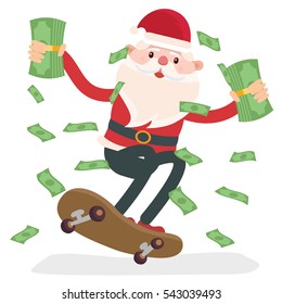 Santa claus concept design,clean vector