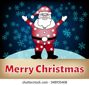 
Santa Claus congratulates on Christmas