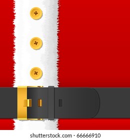 Santa Claus costume with belt. Vector.