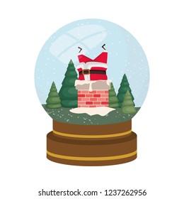 santa claus in crystal ball avatar character