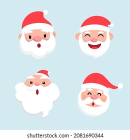 Santa Claus cute christmas character illustration vector template