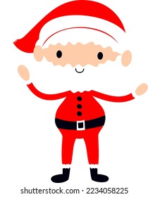 Santa Claus. Cute Father Christmas holiday cartoon vector illustration