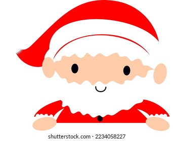 Santa Claus. Cute Father Christmas holiday cartoon vector illustration