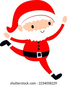 Santa Claus. Cute Father Christmas holiday cartoon vector illustration