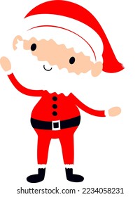 Santa Claus. Cute Father Christmas holiday cartoon vector illustration