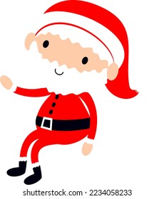 Santa Claus. Cute Father Christmas holiday cartoon vector illustration