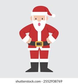 Santa Claus cute. flat vector Christmas illustrations Santa Claus