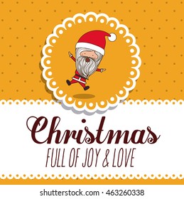 santa claus cute frame character icon vector isolated graphic