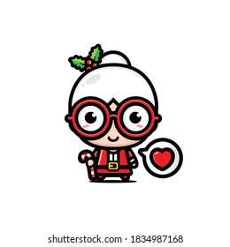 santa claus cute granny design